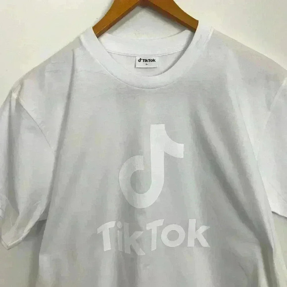 Tik Tok Unisex White Large Short Sleeve T-Shirt - Picture 2 of 5